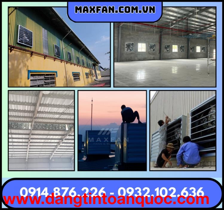 Thi công hệ thống quạt hút công nghiệp trong nhà xưởng