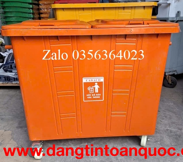 Thùng rác thép 660 lit 