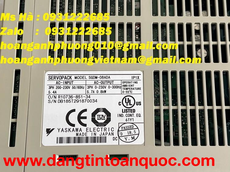 Hoàng Anh Phương cung cấp servo Yaskawa SGDM-08ADA 
