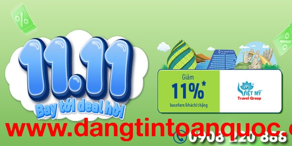 Bamboo giảm ngay 11% giá vé ngày 11/11