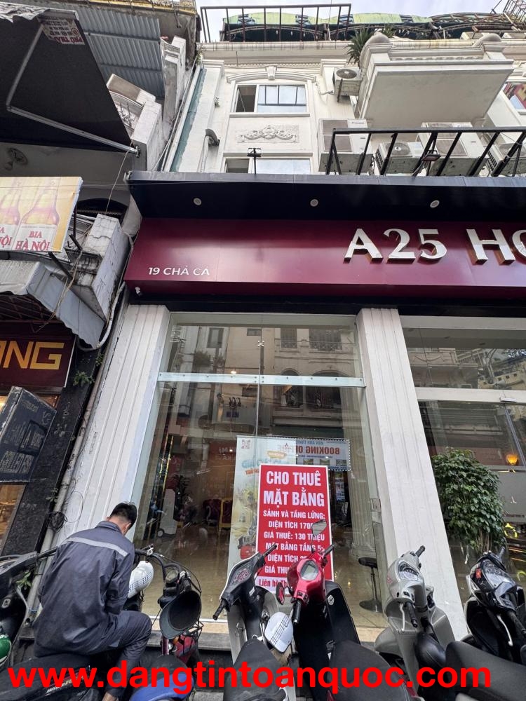 CHO THUÊ MỘT PHẦN MẶT BẰNG SẢNH A25 – SỐ 19 CHẢ CÁ, HOÀN KIẾM, HÀ NỘI