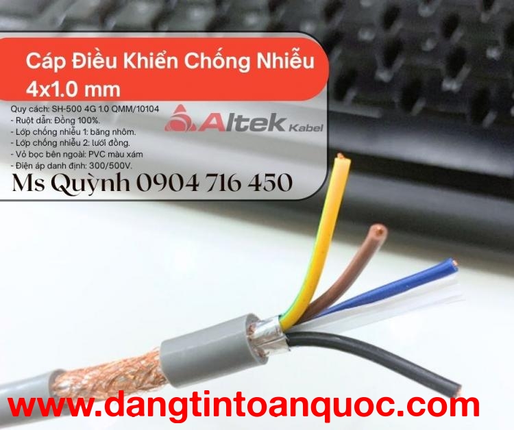 Cáp điều khiển tín hiệu 4x1.0, 4x1.5 Altek Kabel Đà Nẵng, Hà Nội