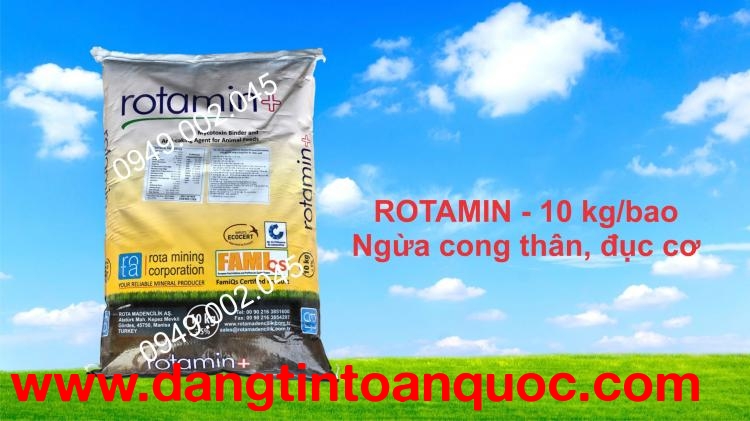 Rotamin - Khoáng trộn, khoáng tạt ngừa cong thân đục cơ tôm