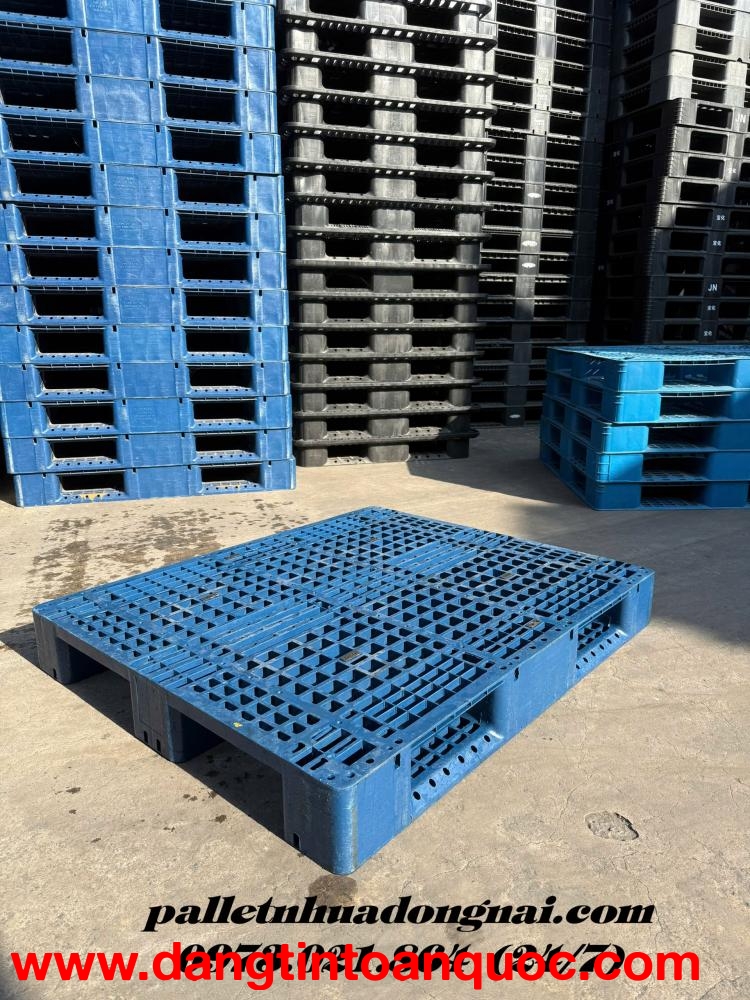 ???? Xả Hàng Pallet Nhựa Màu Xanh – Size 1200x1000x150mm ????