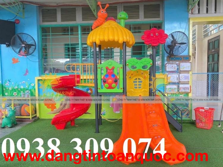 Cầu trượt liên hoàn giá rẻ, tặng bập bênh , cầu trượt hồ bơi
