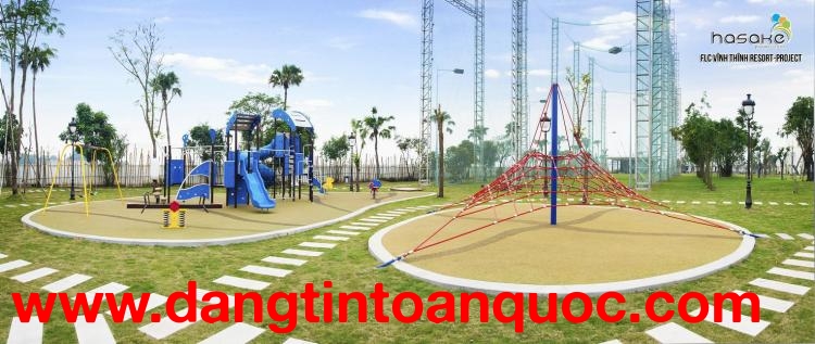 Cung cấp thiết bị leo dây kết hợp cầu trượt tại khu vui chơi