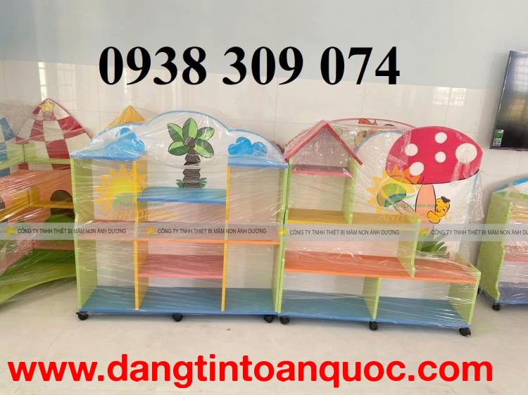 Kệ để đồ chơi mầm non, kệ góc mầm non, kệ học liệu mầm non