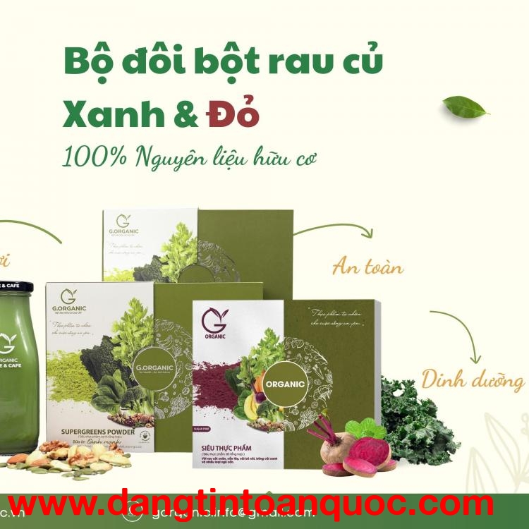 G.Organic - Thật từ đất, đến bữa ăn, đến từng tế bào của cơ thể