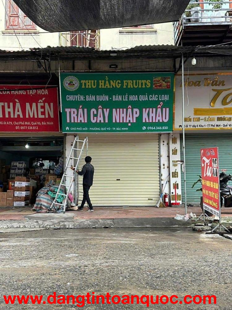 CẦN SANG NHƯỢNG KIOT MẶT ĐƯỜNG – CHỢ PHỐ MỚI, PHƯỜNG QUẾ VÕ, TP BẮC NINH