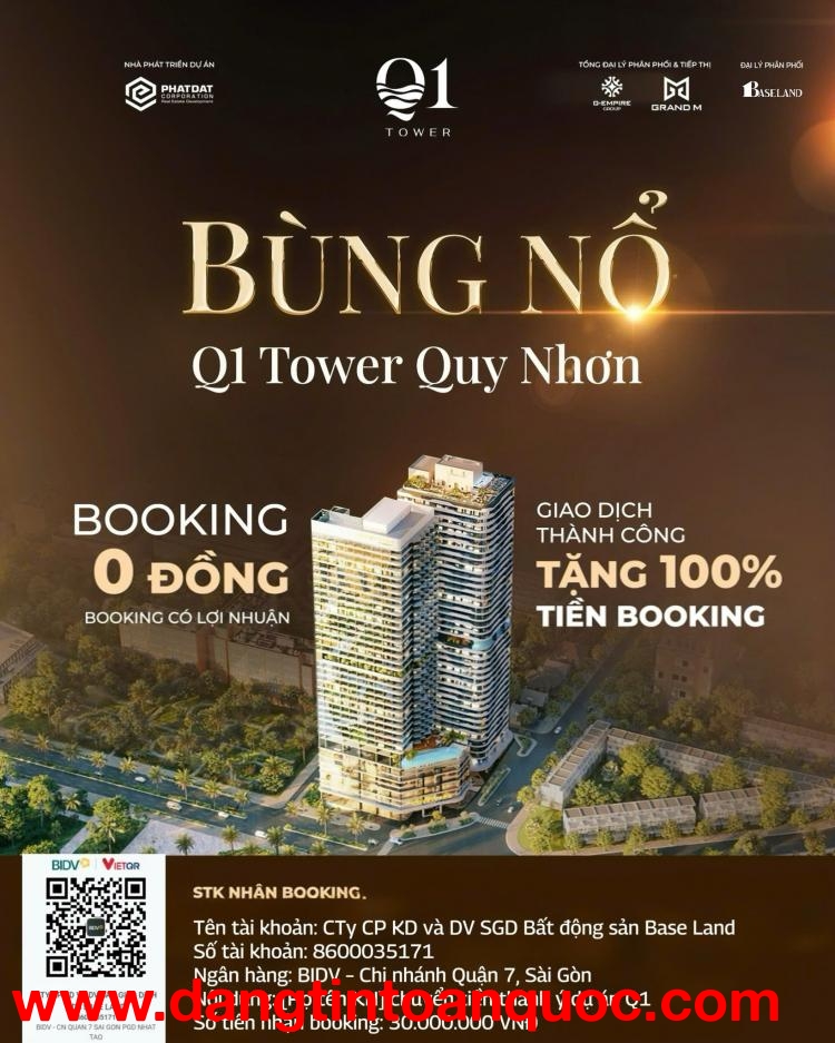 Bán căn hộ Q1 Tower Quy Nhơn, Bình Định36m2. 2 tỷ 2