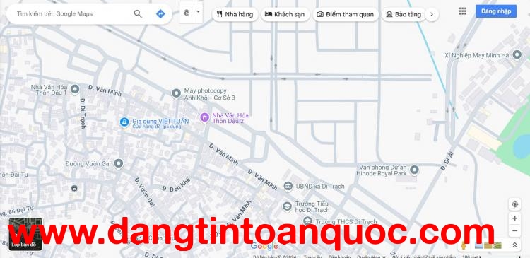 Chính chủ cần cho thuê mảnh đất tại thôn Dậu, xã Di Trạch, huyện hoài đức, tp hà nội.