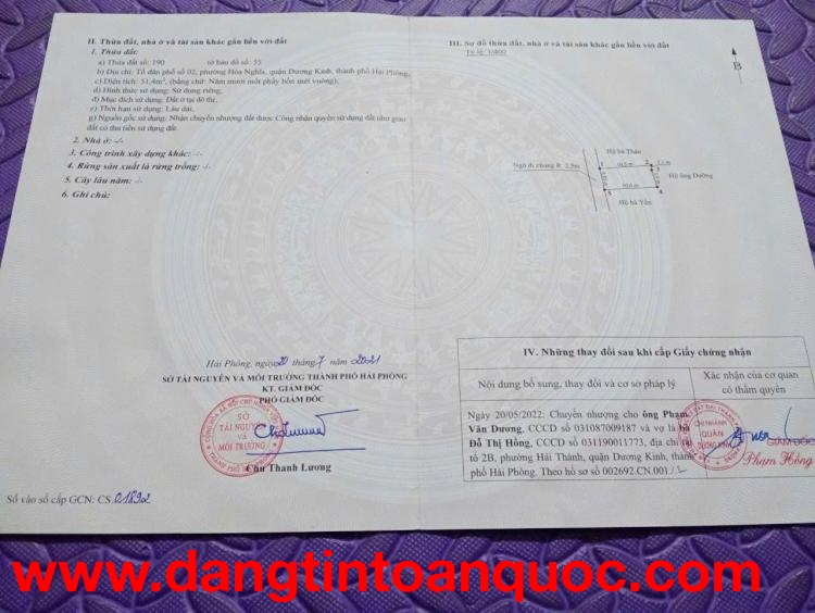 Lô đất 51,4m² – gần Vinhomes Dương Kinh – Giá chỉ 9xx triệu  ZALO 0567 222 555