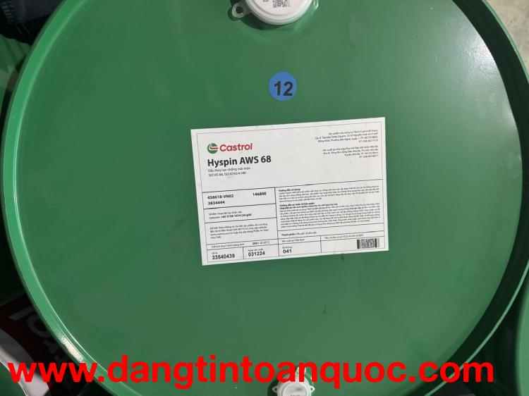 Dầu thủy lực Castrol Hyspin AWS 68 chống mài mòn ISO VG 68