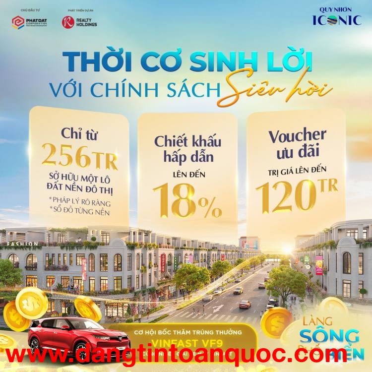 Cõ hội VÀNG đầu tý - an cý tại Quy Nhõn Iconic! Vốn đầu tý ban ðầu chỉ 236tr