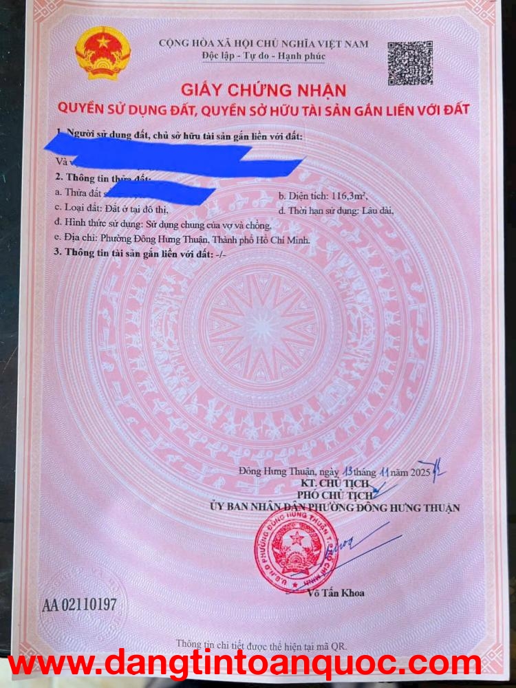 BÁN LÔ ĐẤT (6.8X19) GÓC 2 MẶT TIỀN DUƠNG THỊ GIANG, TÂN THỚI NHẤT, Q12