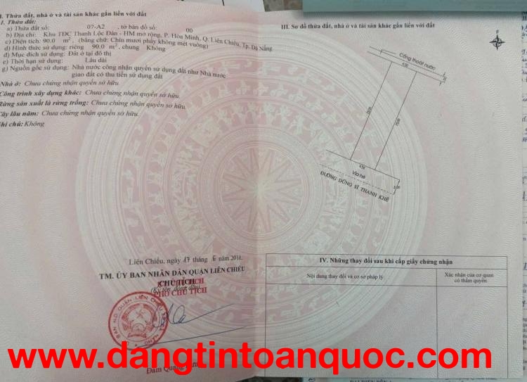 ????????Bán đất đường Dũng Sĩ Thanh Khê - trục đường kinh doanh