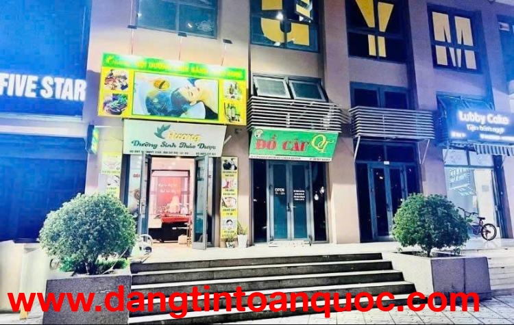 CHO THUÊ CĂN THƯƠNG MẠI TẦNG 1, CHUNG CƯ HAPPY STAR, CĂN GÓC, 2 TẦNG, NHÌN THẲNG RA ĐƯỜNG MAI CHÍ TH