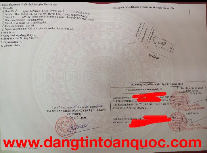 HOT – CHÍNH CHỦ BÁN GẤP LÔ HOA HẬU SỐ 38