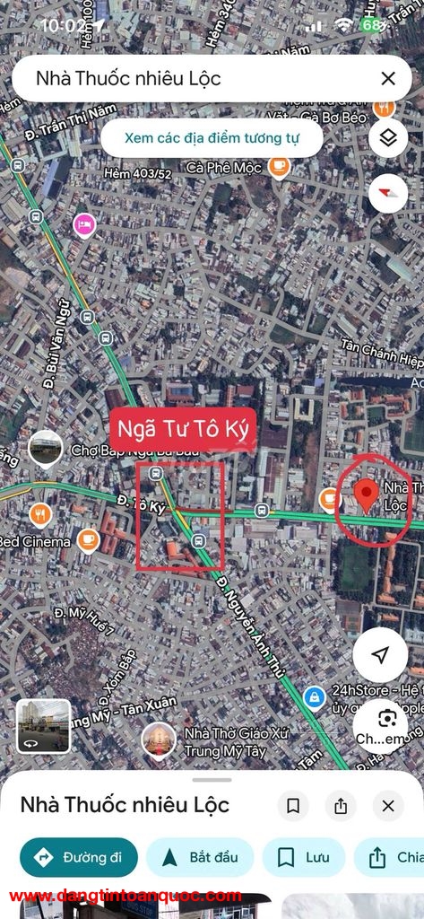 CHO THUÊ MẶT BẰNG ĐẸP – 585 Tô Ký,Trung Mỹ Tây, Quận 12 (khu vực Nhà Thuốc Nhiều Lộc)