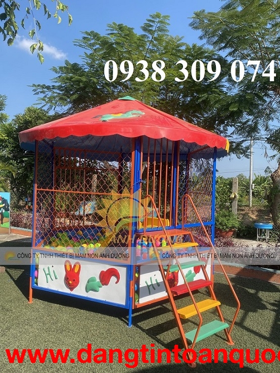 Nhà banh sắt trẻ em, nhà banh lục giác trẻ em ngoài trời