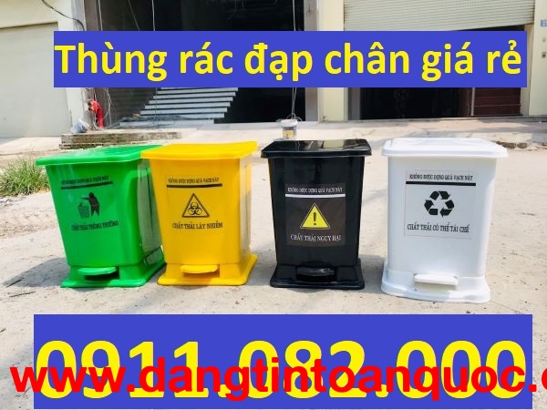Sỉ lẻ thùng rác đạp chân để nhà vệ sinh, nhà bếp- thùng rác 25 lít giá rẻ tại vĩnh long- lh 09110820