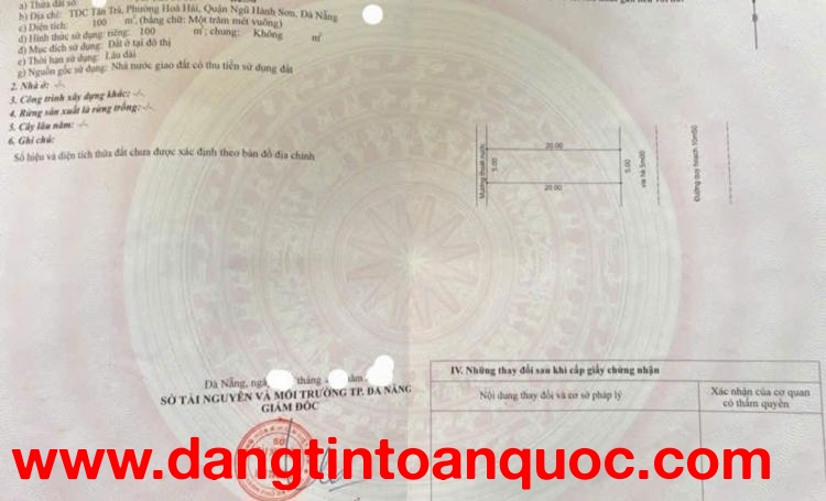 HÀNG HIẾM - Lô đất biển BÙI QUỐC KHÁI - Đương 10.5m, ngay Bãi Tắm Tân Trà