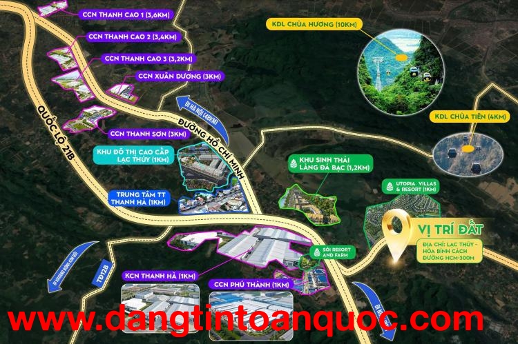 ĐẦU TƯ F0 – ĐẤT NỀN LÕI KCN & NGHỈ DƯỠNG Lạc Thủy – Hòa Bình