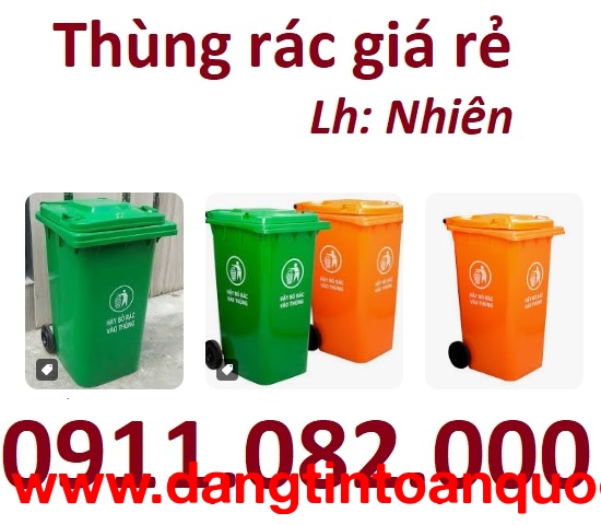 Bộ đôi thùng rác 120l và 240 lít giá rẻ tại cần thơ- thùng rác công cộng-lh 0911082000 