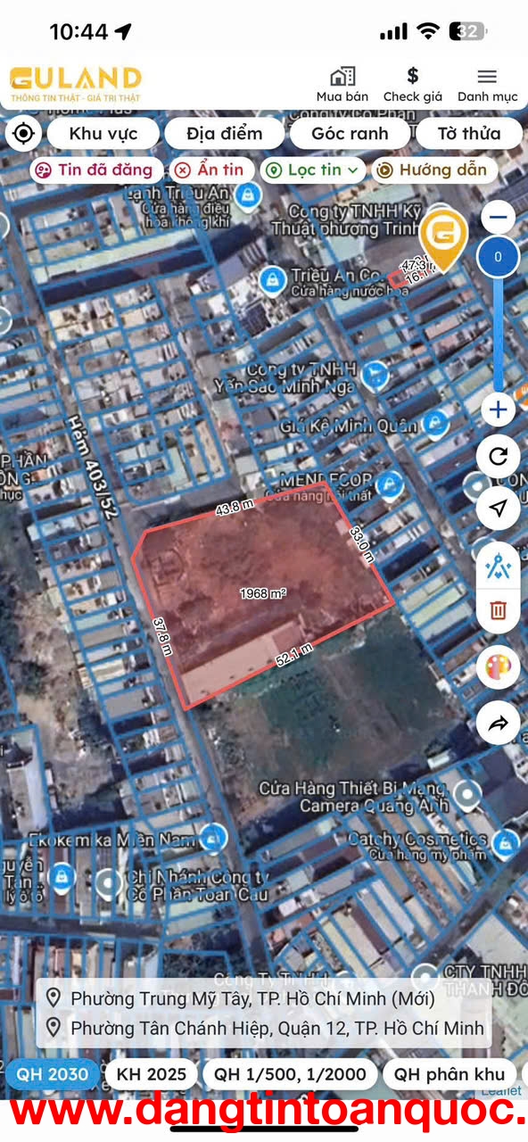 SIÊU PHẨM ĐẤT GÓC 2 MẶT TIỀN – LÔ LỚN HIẾM CÓ NGAY HUỲNH THỊ HAI, TÂN CHÁNH HIỆP, Q12