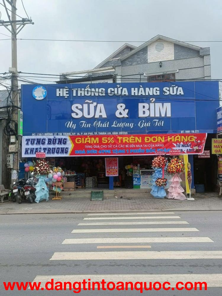 CHO THUÊ MẶT BẰNG KINH DOANH VỊ TRÍ ĐẸP – PHƯỜNG AN PHÚ, TP THUẬN AN