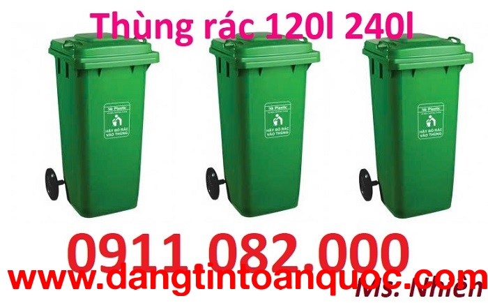 Cung cấp thùng rác đạt chuẩn giá rẻ- thùng rác 240l giá rẻ tại đồng tháp-lh 0911082000