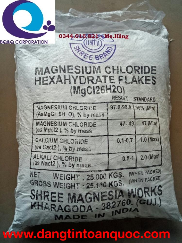 Khoáng nguyên liệu MgCl2, cung cấp khoáng cho ao nuôi