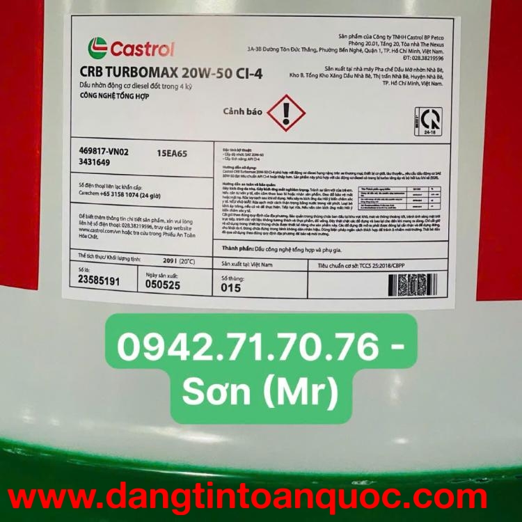 Bán nhớt Castrol chính hãng tại Long An