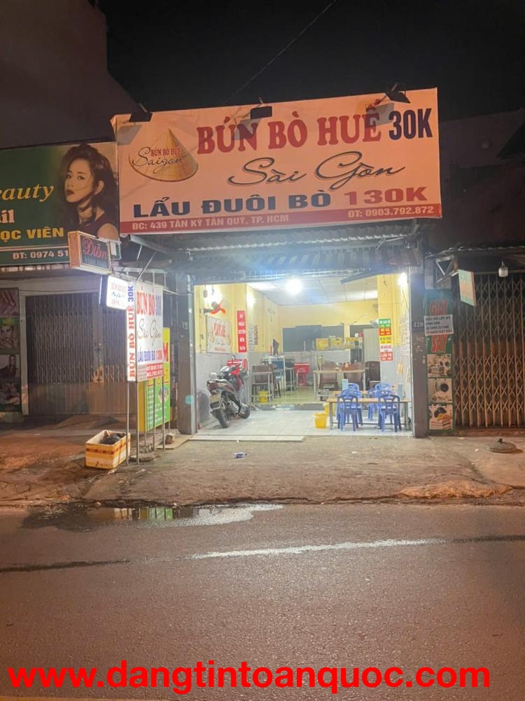 SANG QUÁN BÚN BÒ – LẨU ĐUÔI BÒ  TÂN PHÚ  Giá sang: 50 triệu