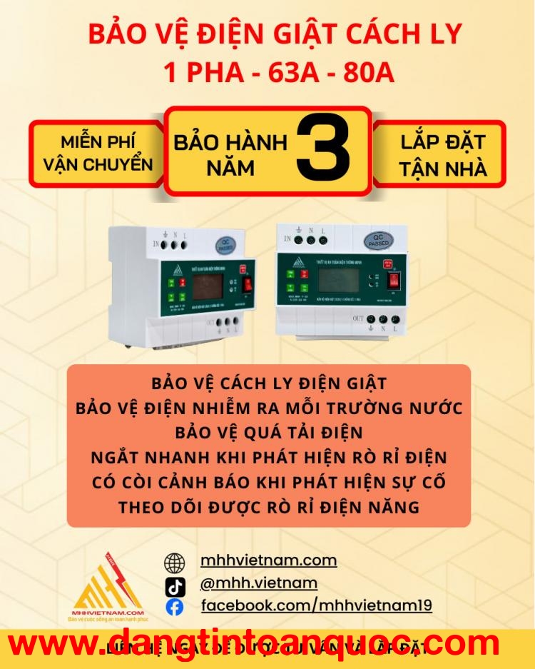 Thiết bị bảo vệ điện giật MHH Việt Nam – Giải pháp an toàn cho nhà ở & công trình