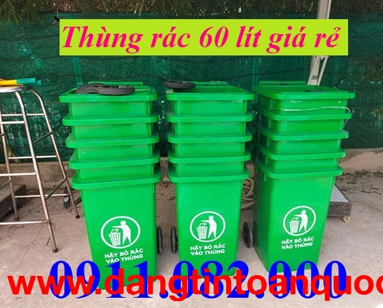  Thùng rác 60 lít giá rẻ tại an giang- Thùng rác nhựa 120l 240l giá sỉ đại lý- lh 0911082000