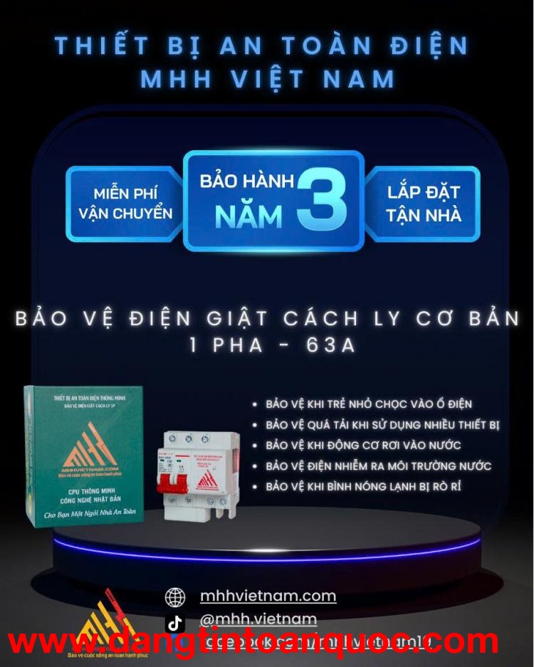 ⚠️ Thiết bị bảo vệ điện giật – Đừng đợi tai nạn mới lo an toàn!