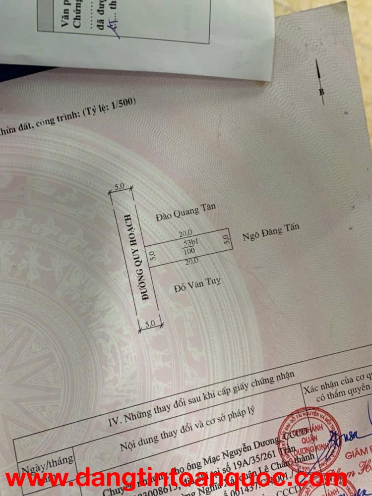 ĐẤT TÂN THÀNH DƯƠNG KINH  100M²  GIÁ 2 TỶ 2.xx  TRỤC NGÕ 5M THÔNG – QUỸ ĐẤT HIẾM  ZALO 0567 222 555