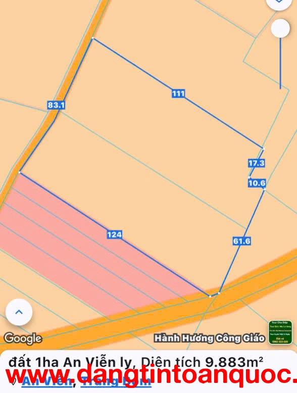 Bán 1ha đất 2 mặt tiền tại xã An Viễn . Trảng Bom .