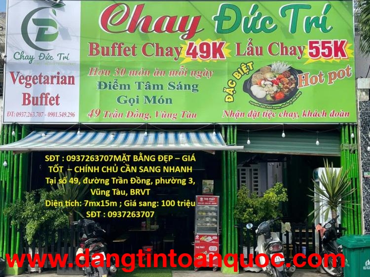 MẶT BẰNG ĐẸP – GIÁ TỐT  – CHÍNH CHỦ CẦN SANG NHANH Tại số 49, đường Trần Đồng, phường 3, Vũng Tàu, B