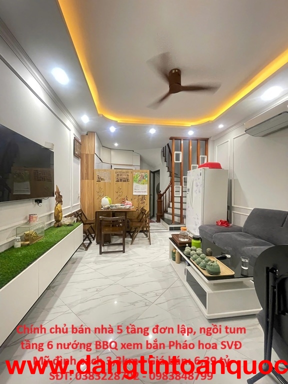 Chính chủ bán nhà 5 tầng đơn lập, ngồi tum tầng 6 nướng BBQ xem bắn Pháo hoa SVĐ Mỹ đình cách 3,3km