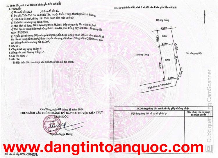 Bán đất Thù Du Minh Tân 98m² – ngõ nhựa 4m hiếm khu phân lô, giá chỉ 8xx triệu  Đón sóng hạ tầng  ZA