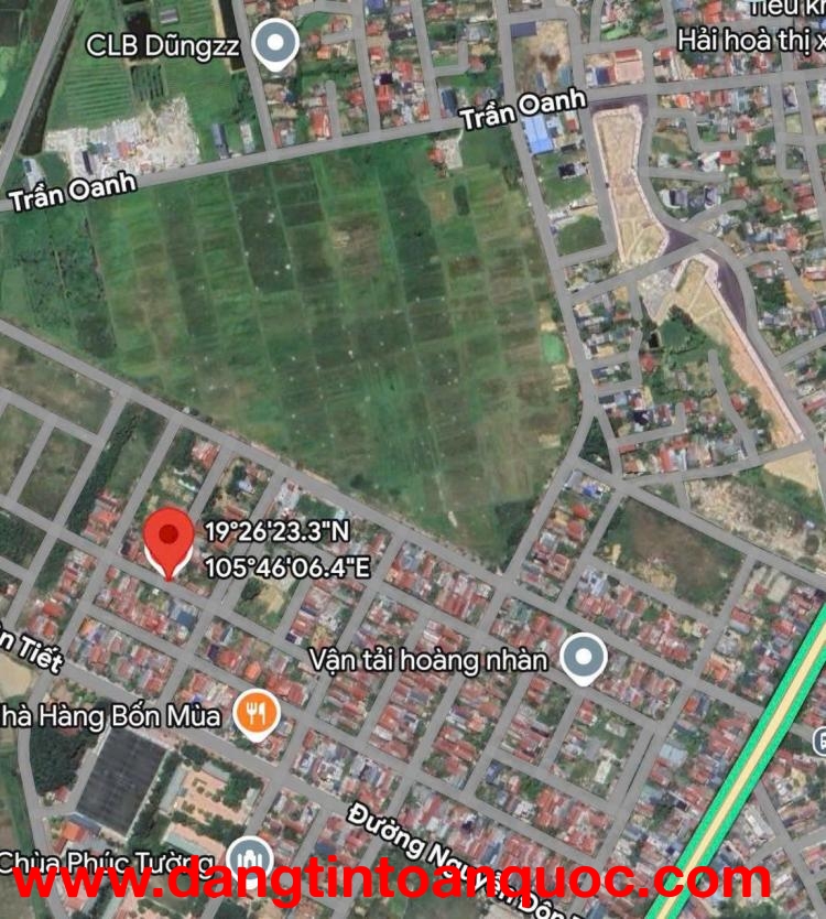 HOT HOT - CHÍNH CHỦ CẦN BÁN LÔ ĐẤT TDC Hải Yến TẠI phường Nguyên Bình thị xã Nghi Sơn tỉnh Thanh Hóa