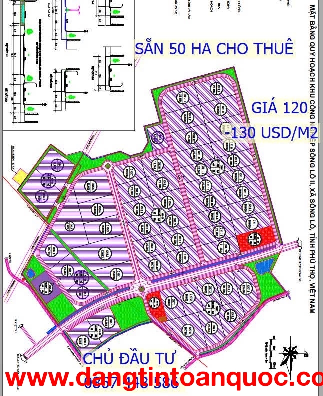 Bán và cho thuê đất KCN Nam Bình Xuyên giá thỏa thuận