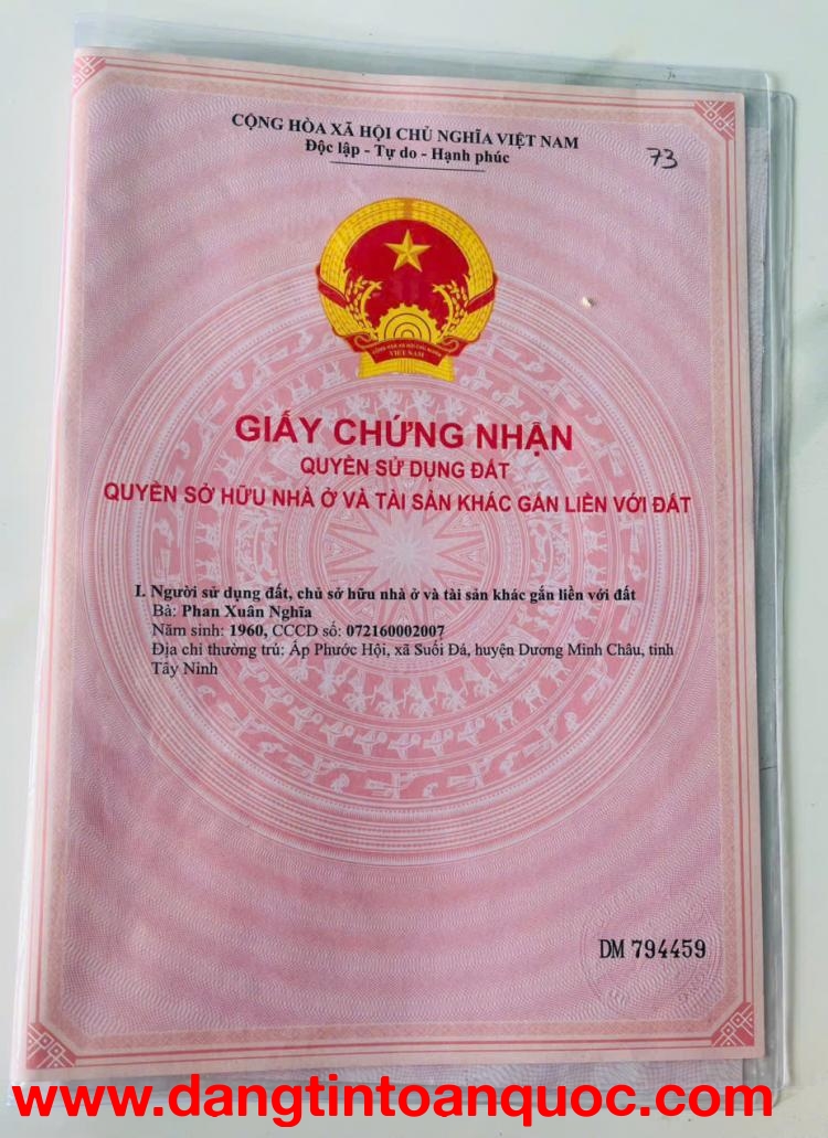 ĐẤT  ĐẸP- GIÁ TỐT- CẦN BÁN NHANH ĐẤT tại Xã Suối Đá, Dương Minh Châu, Tây Ninh