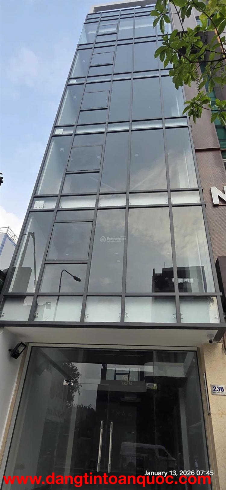 Nhà mới xây cho thuê, mặt tiền 236 đường tây thạnh (q. tân phú) tp. hcm, 7 tầng,nhận mặt bằng ngay