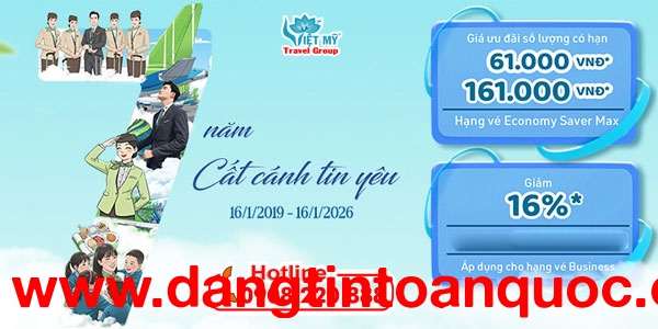 Bamboo Airways ưu đãi vé mừng 7 năm cất cánh