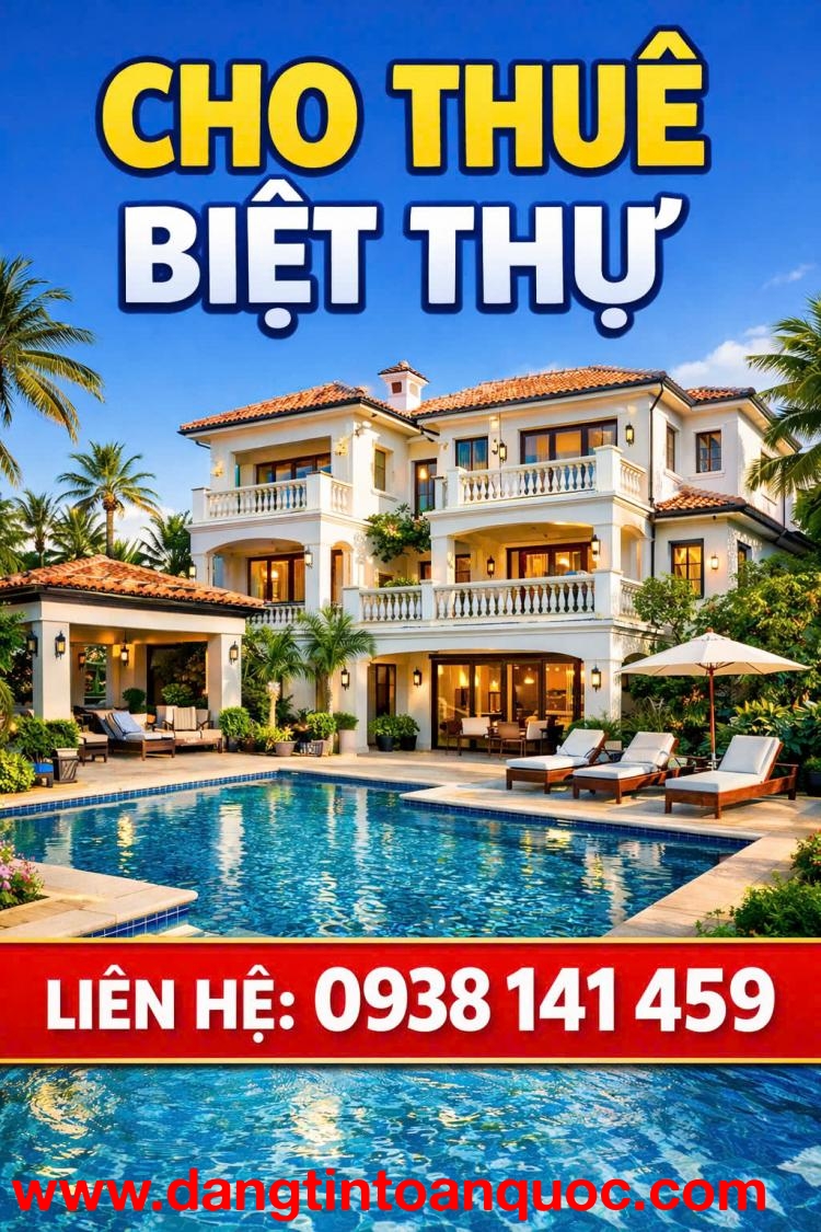 CHO THUÊ BIỆT THỰ MẶT TIỀN LÝ CHÍNH THẮNG – NGÃ TƯ NAM KỲ KHỞI NGHĨA / QUẬN 3 CŨ