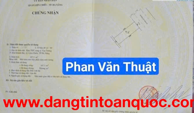 Bán đất đường Phan Văn Thuật Liên Chiểu, Đà Nẵng - View công viên - Sát biển