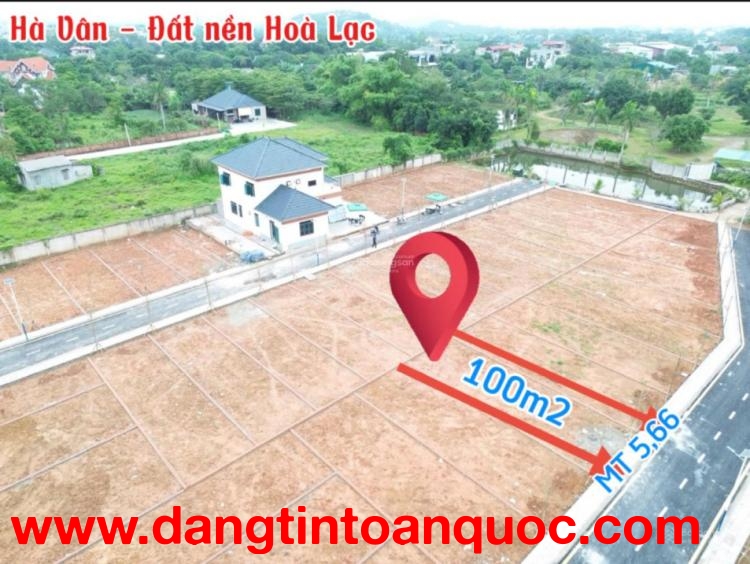 Chỉ hơn 2 tỷ sở hữu ngay lô đất 100m² tại Hòa Lạc, gần Quốc lộ 21, Khu CNC, thanh khoản cao.